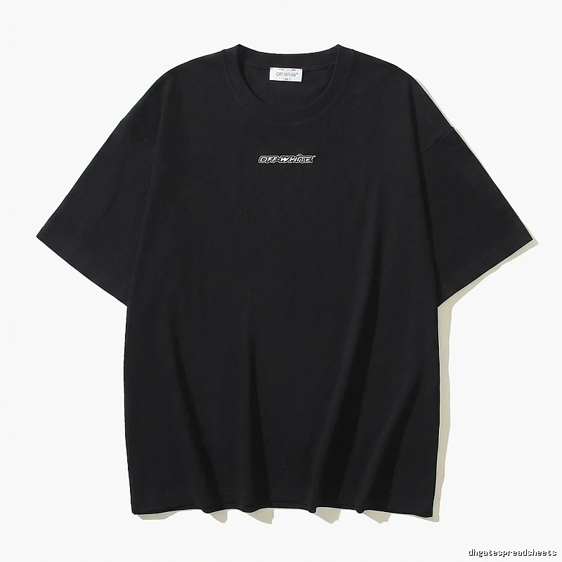 Off-White minimalist style black T-shirt