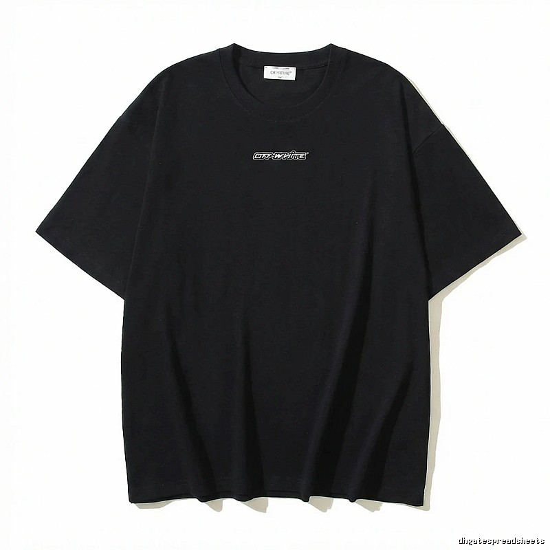 Off-White minimalist style black T-shirt