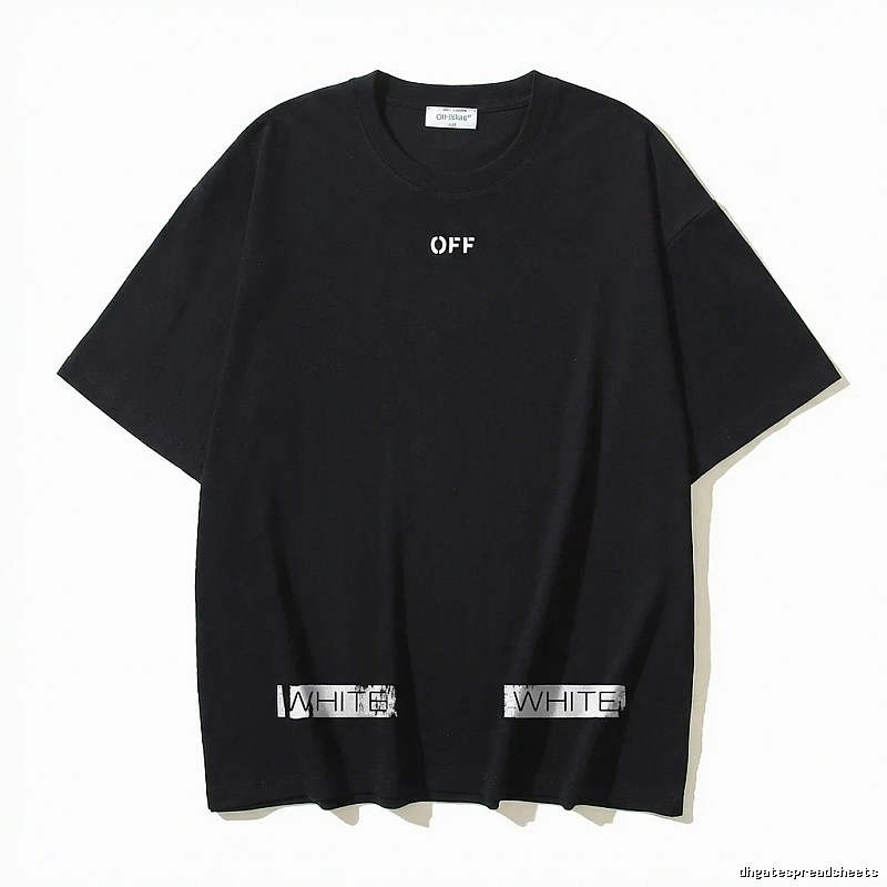 Off-White minimalist style black T-shirt