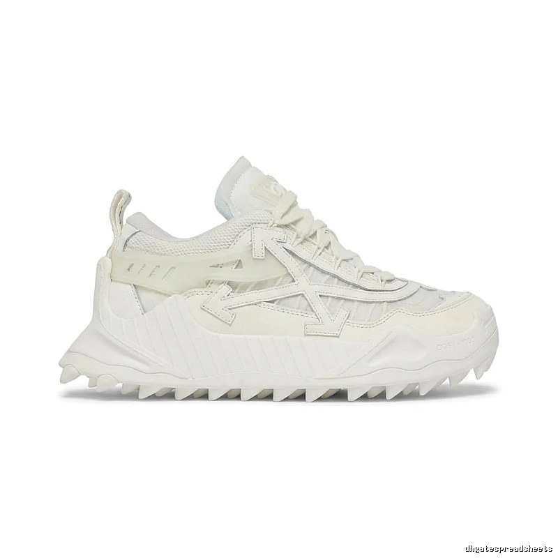Off-White retro-style white sports shoes