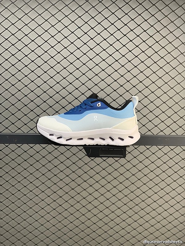 On White and Blue Cloud Runners Highlighting Open Mesh Panels