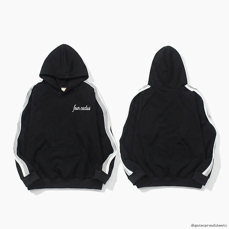 Other black hoodies with side stripes style