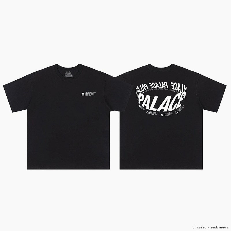 Palace Letter Print Street Style Black T-Shirt