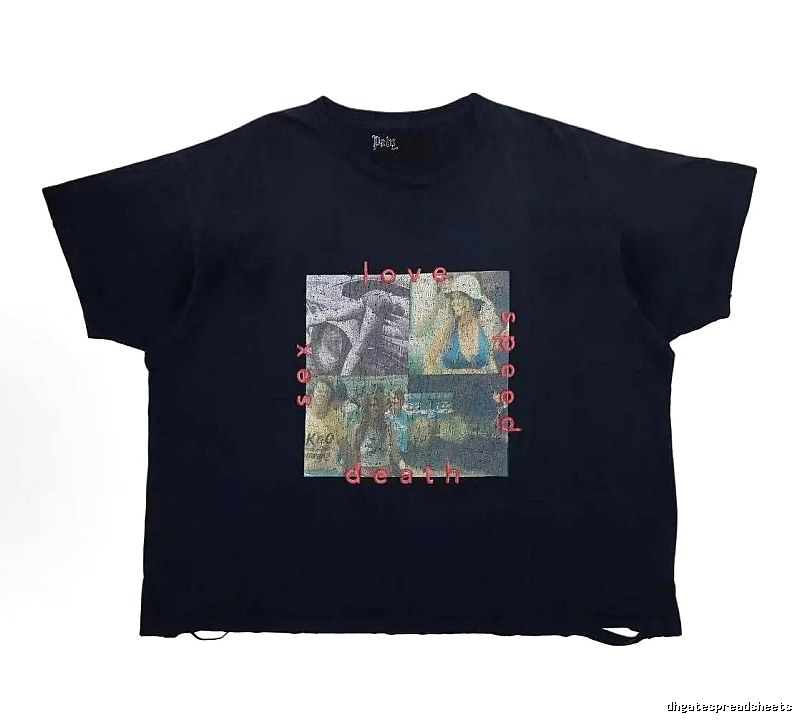 Paly Hollywood Collage Vintage Black T-Shirt