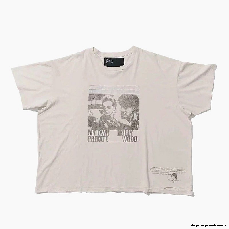 Paly Hollywood Portrait Print Vintage Off-white T-shirt