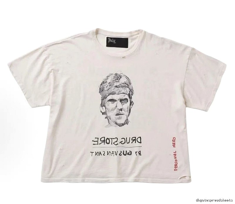 Paly Hollywood Retro Off-white Portrait Short Sleeve T-Shirt