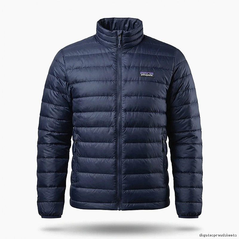 Patagonia's warm series dark blue cotton-padded jacket