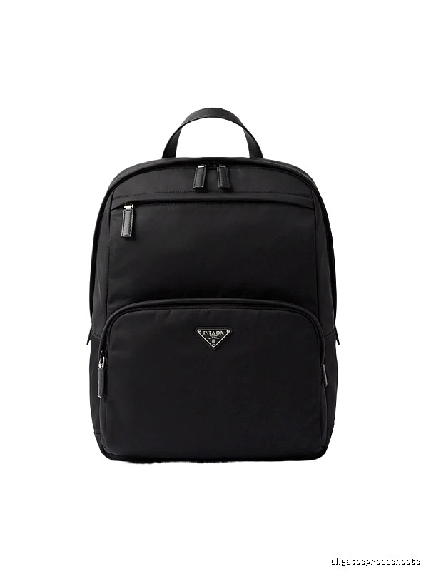 Prada classic simple style black backpack