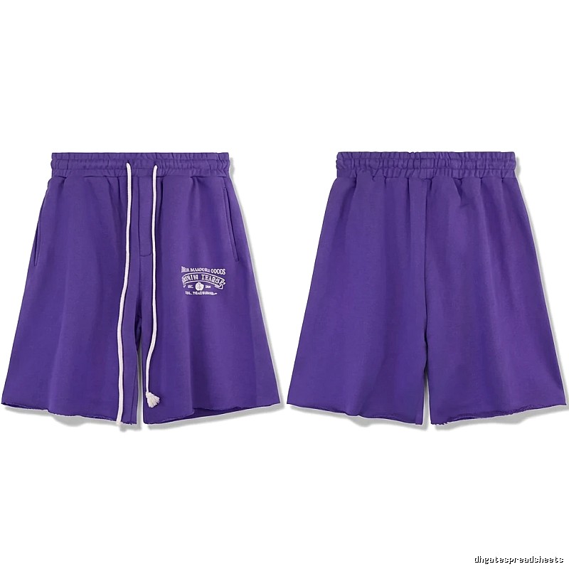 Purple trendy brand shorts of DENIM TEARS