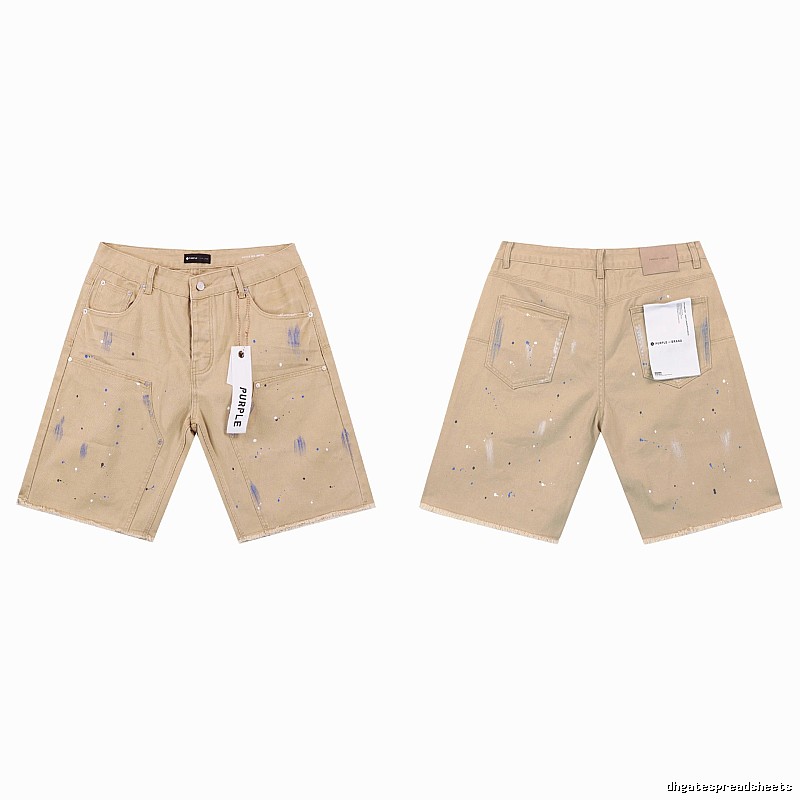 PurpleGodspeed Ink-splashing Style Khaki Shorts