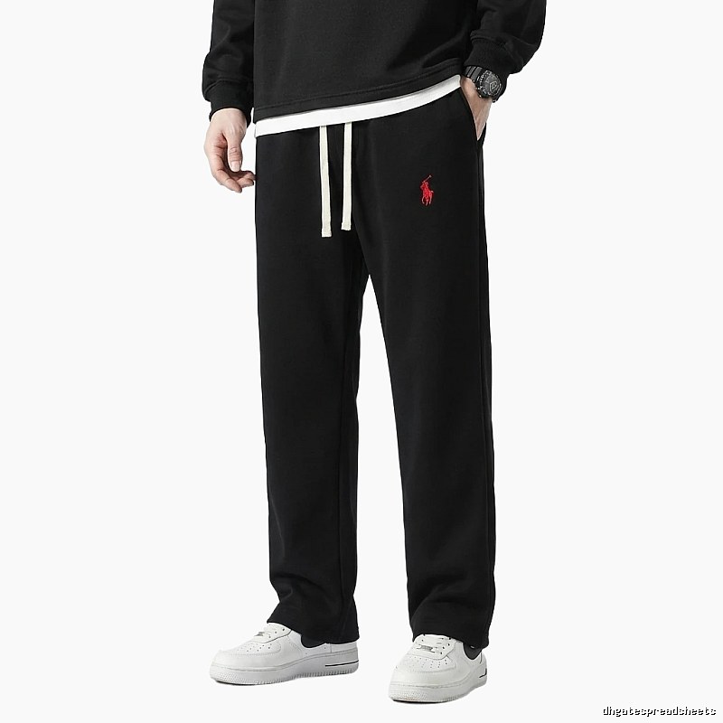 Ralph Lauren fleece-lined thickened black sweatpants