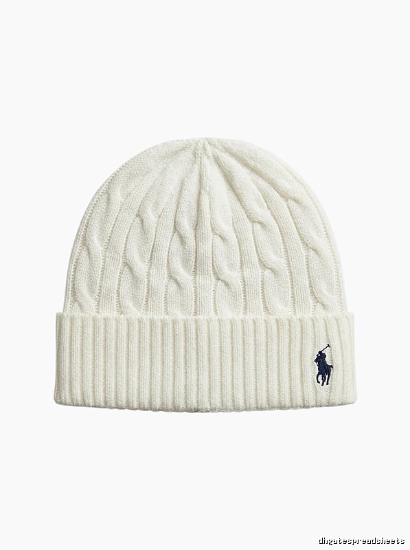 Ralph Lauren Polo White Knitted Hat