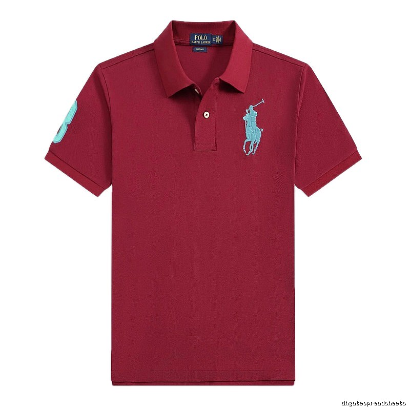 Ralph Lauren Polo with Horse Logo, Burgundy Short-sleeve