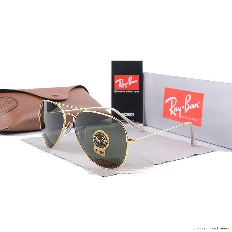 Ray-Ban Gift Ready Aviator sunglasses Gold Tone Sunglasses with Fresh Pattern