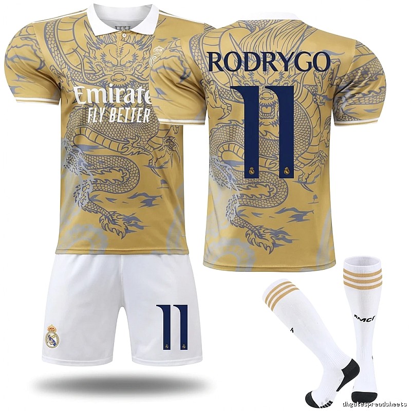 Real Madrid's dragon-patterned golden jersey