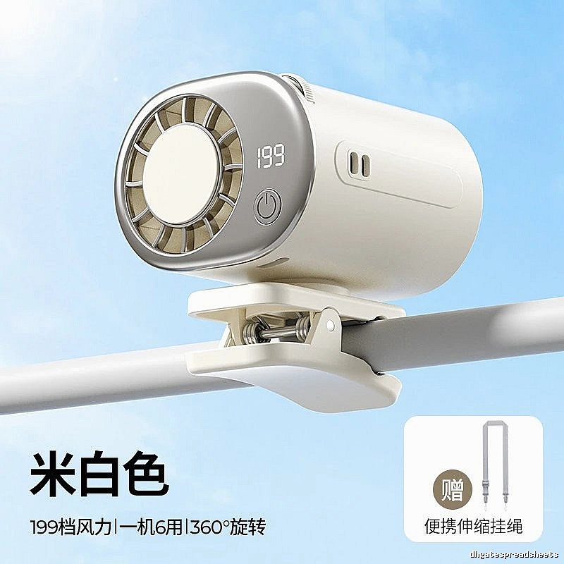 Rechargeable Handheld Cooling Fan For Desk Cooling White Standard Airflow