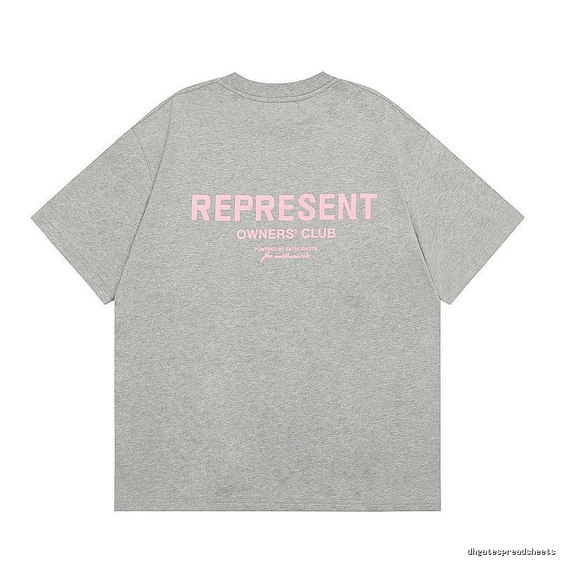 Represent Gray Style 868 Owners Club T-Shirt Layered Outfit Logo