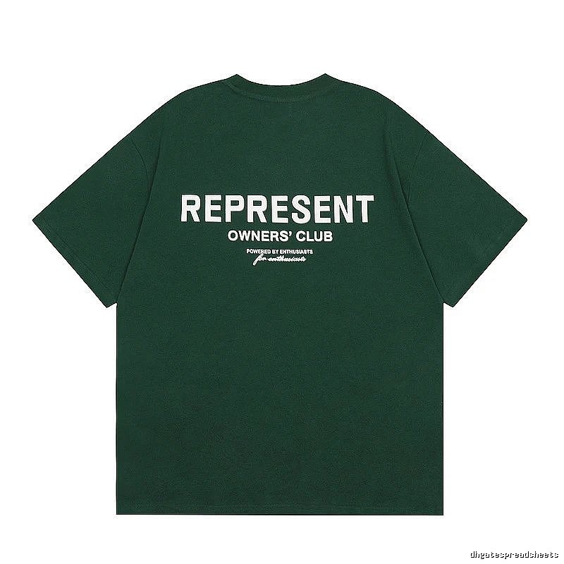 Represent Green Style 801 Owners Club T-Shirt Streetwear Look Logo