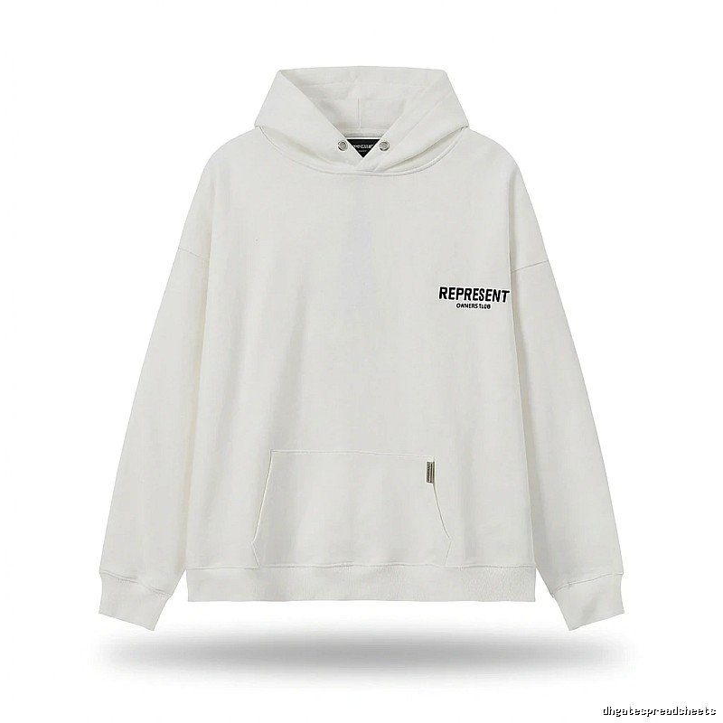 REPRESENT Simple Style White Hoodie