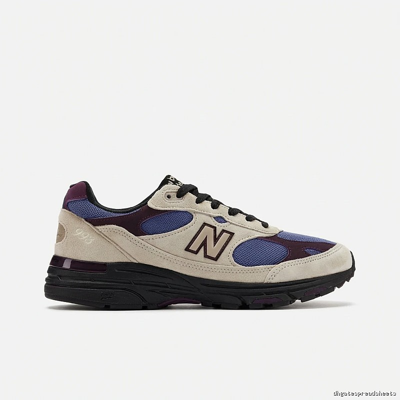 Retro-style blue-purple sports shoes of New Balance