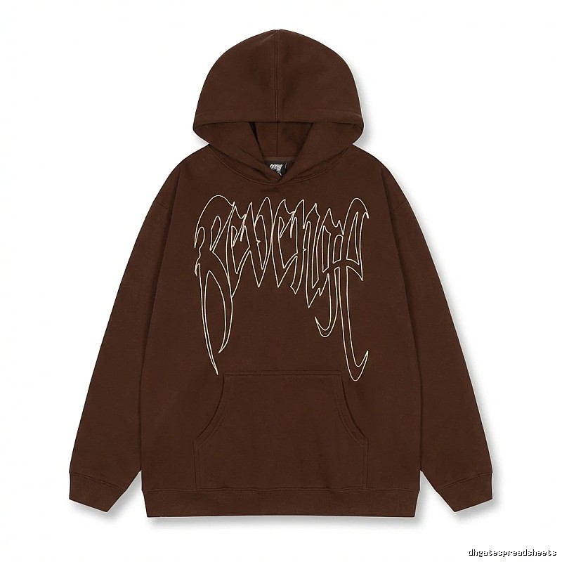 Revenge Gothic Style Dark Coffee Hoodie