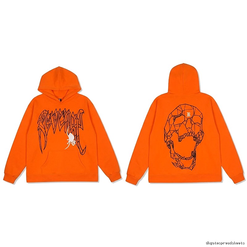 Revenge Skeleton Style Orange Hoodie