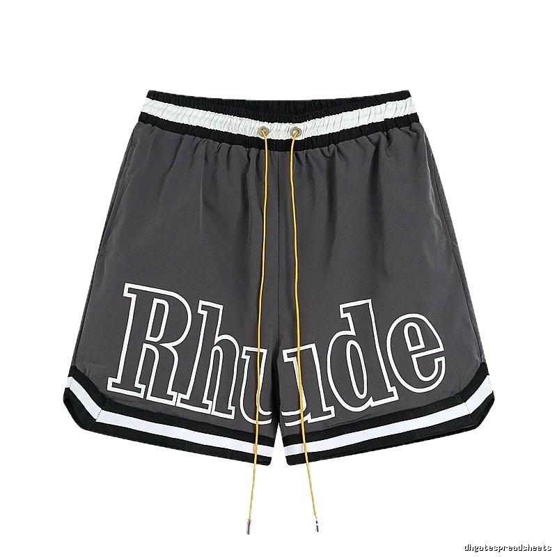 RHUDE letter - style grey shorts