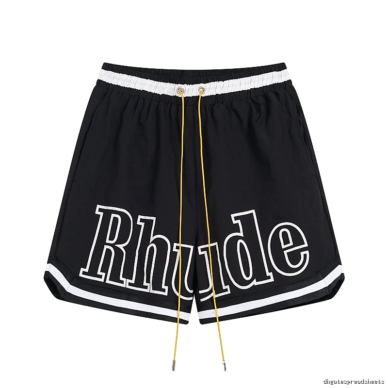 RHUDE lettered sporty shorts