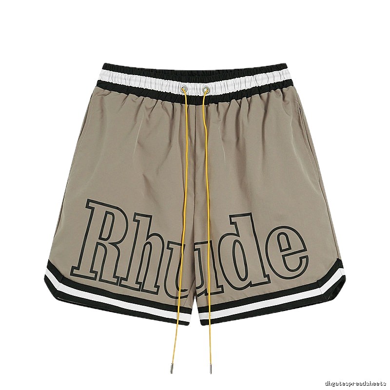 RHUDE sporty khaki shorts