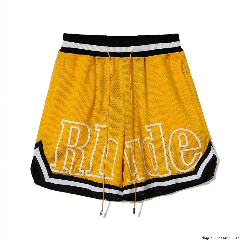 RHUDE sporty yellow shorts
