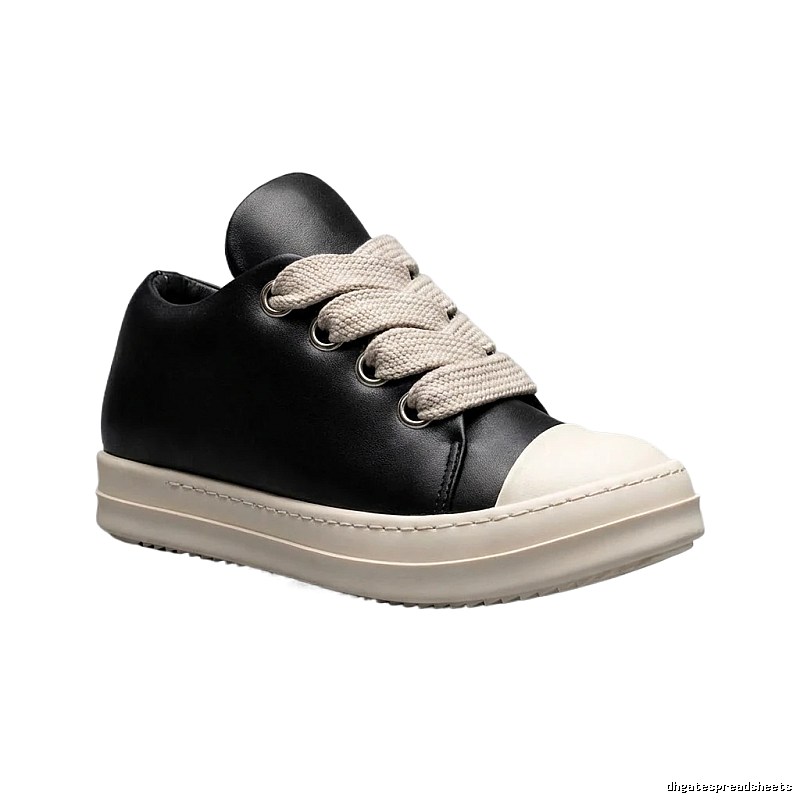 Rick Owens dark style black and grey sports shoes