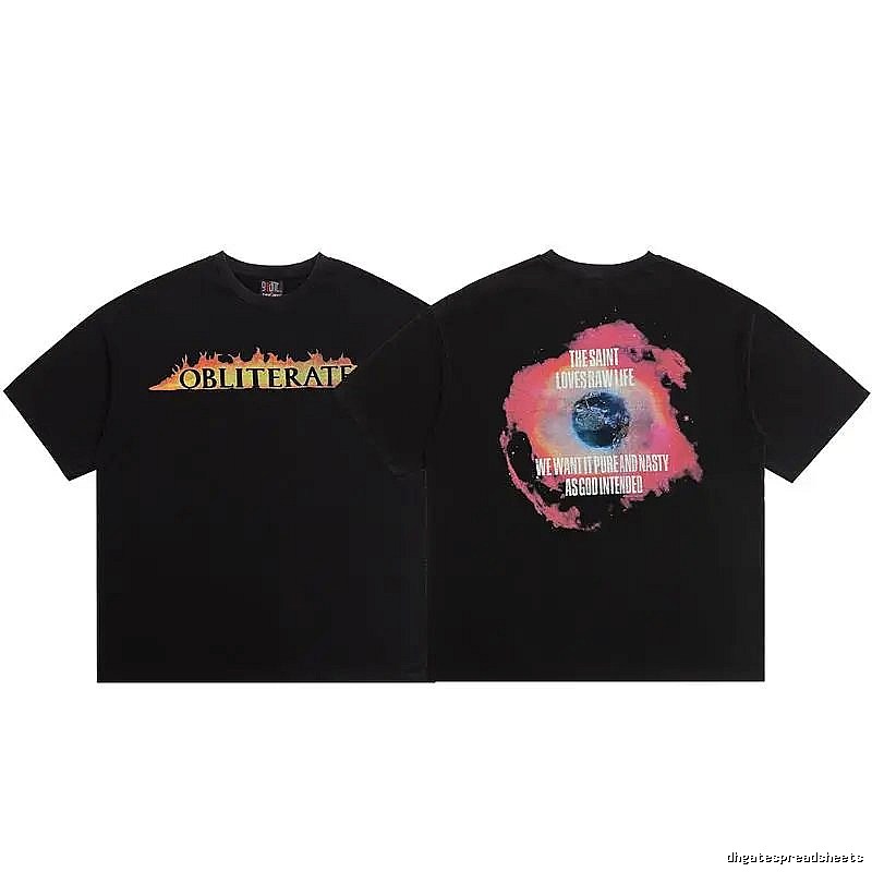 SAINT Eye Print Street Style Black T-Shirt