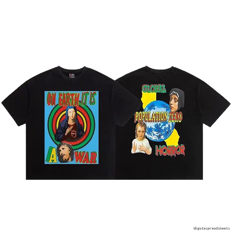 SAINT Religious Print Vintage Style Black T-Shirt