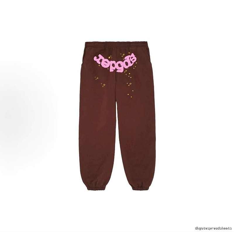 Sp5der Brown Graphic Sweatpants Lifestyle Edit