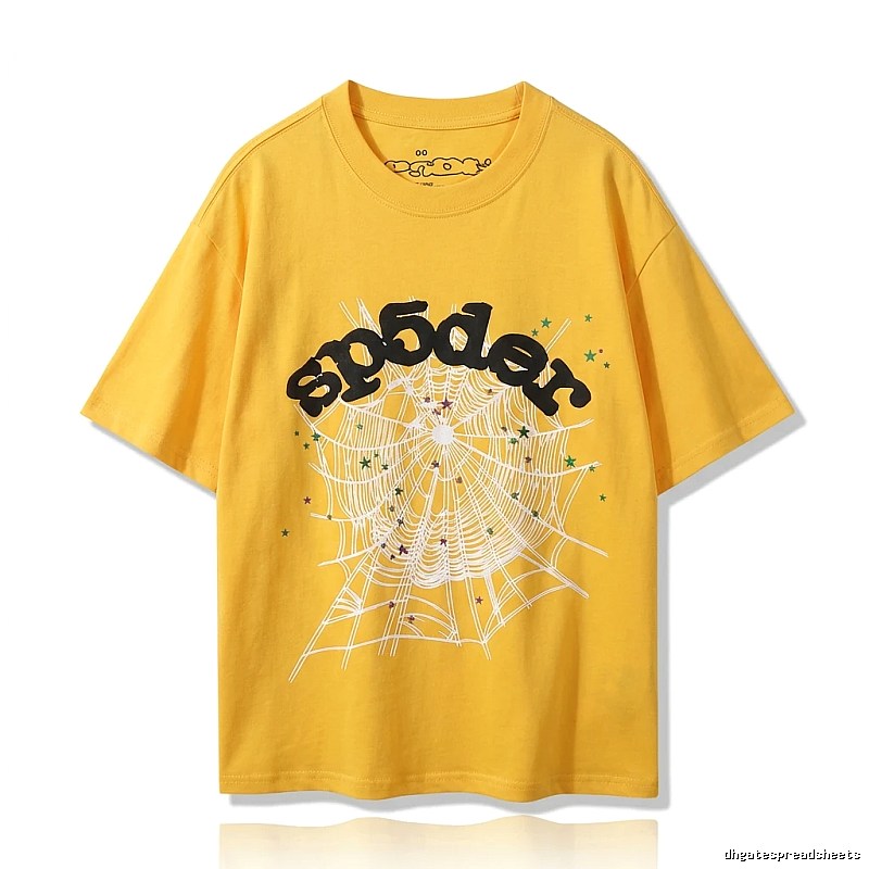 Sp5der Cobweb Cool Yellow T-shirt