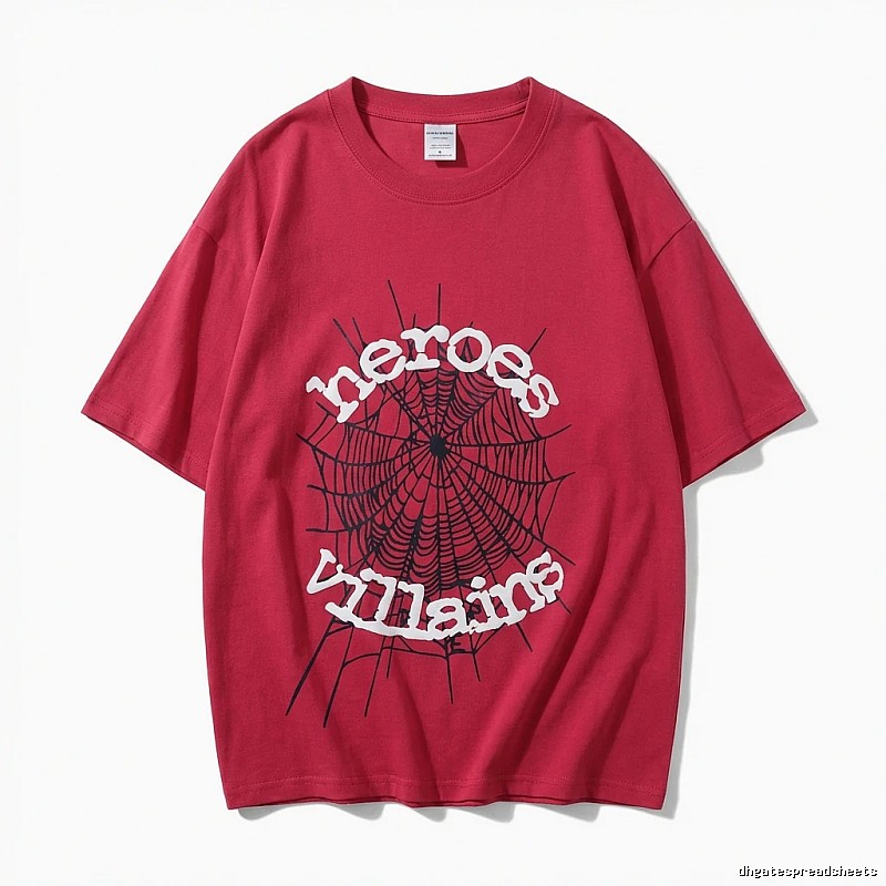 Sp5der Hero Villain Style Red T-shirt