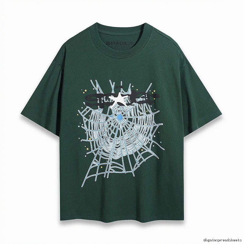 Sp5der Spider Web Print Short-Sleeve T-Shirt