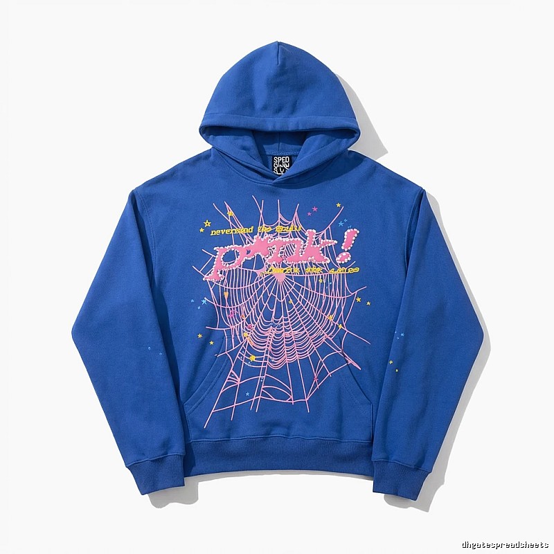 Sp5der Trendy Blue Hoodie
