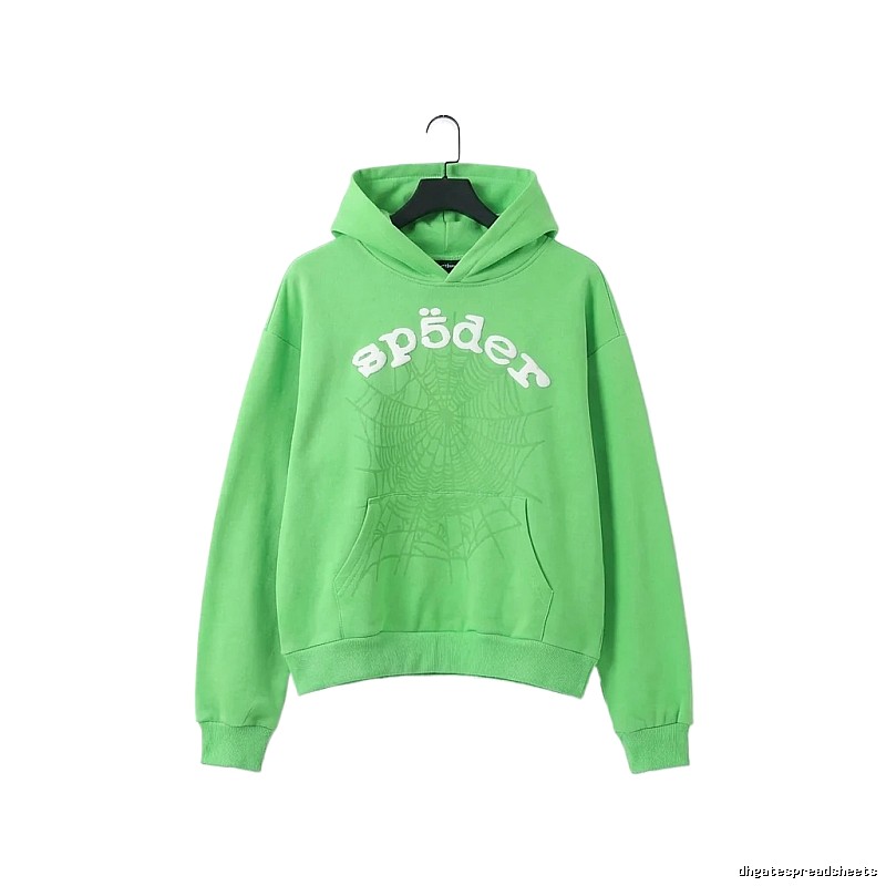 Sp5der Trendy Style Fluorescent Green Sweatshirt