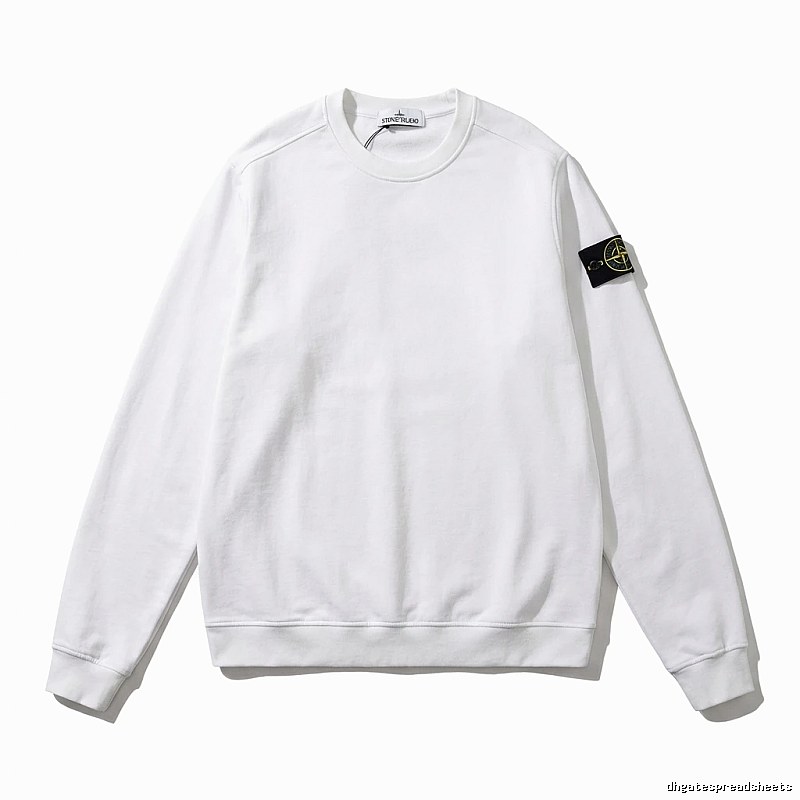 Stone Island basic simple white sweatshirt