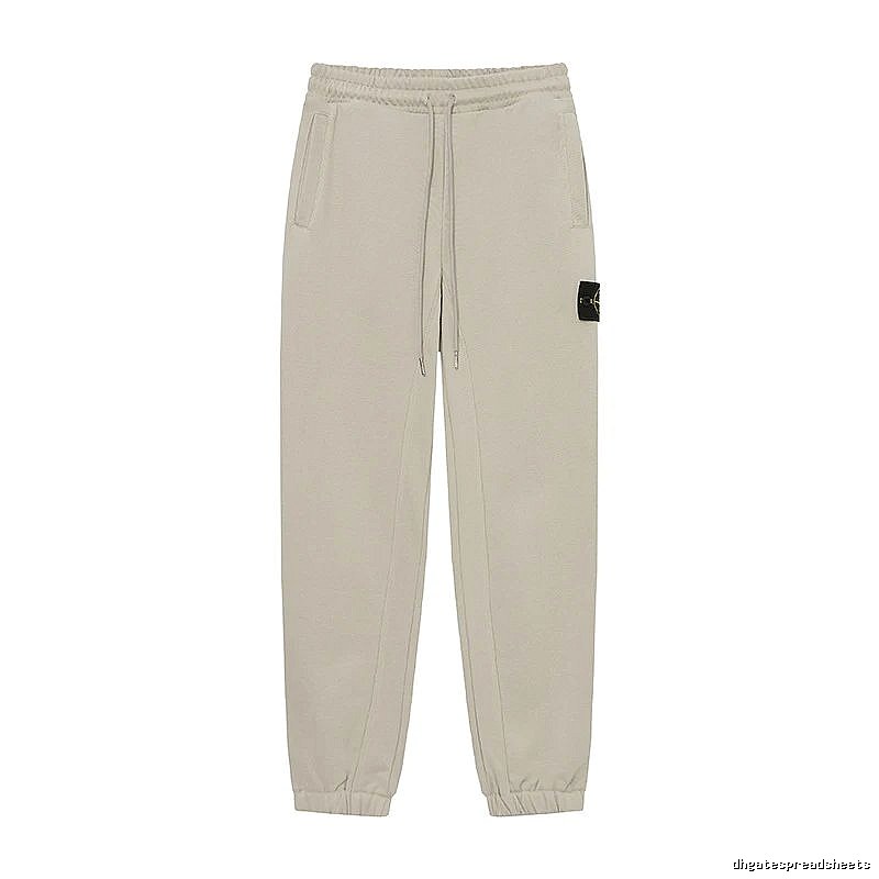 Stone Island Classic Casual Light Khaki Cuffed Jogger Sweatpants