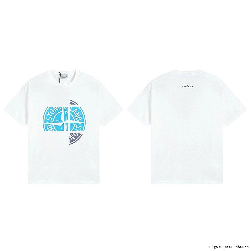 Stone Island Compass Print Cool Trendy Style White T-Shirt