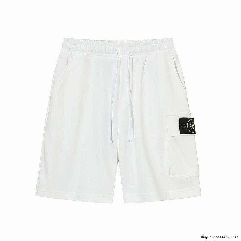 Stone Island Compass Series Workwear Style White Shorts
