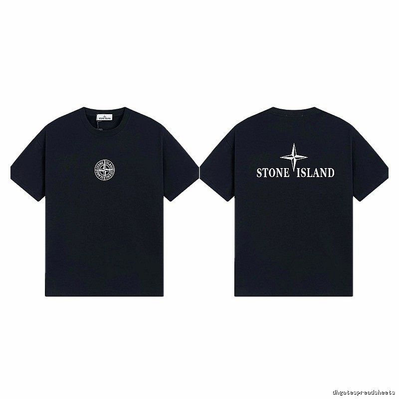 Stone Island Compass Street Style Black Short Sleeve T-shirt