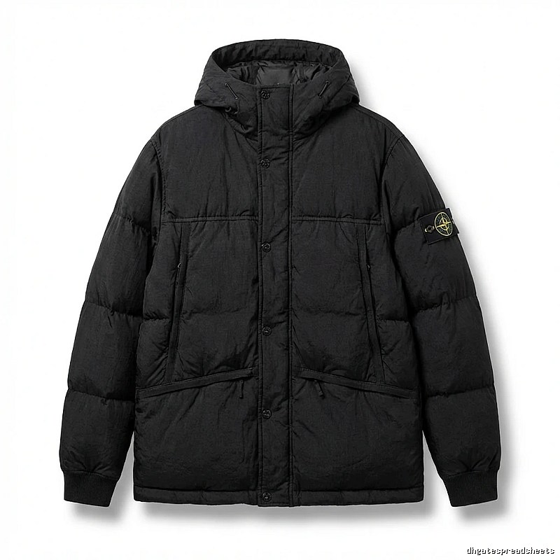Stone Island functional style black down jacket