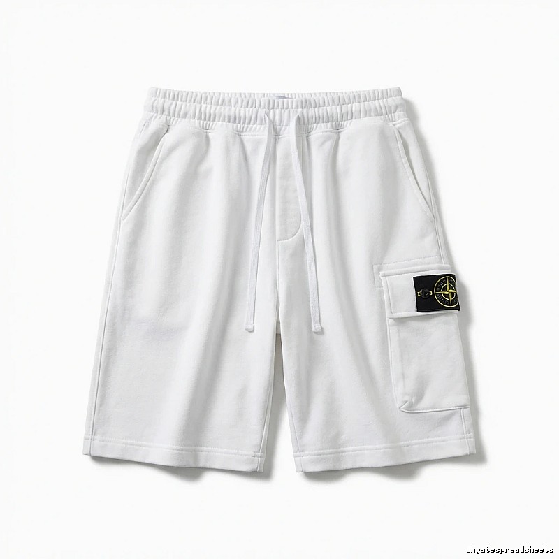 Stone Island functional style white shorts