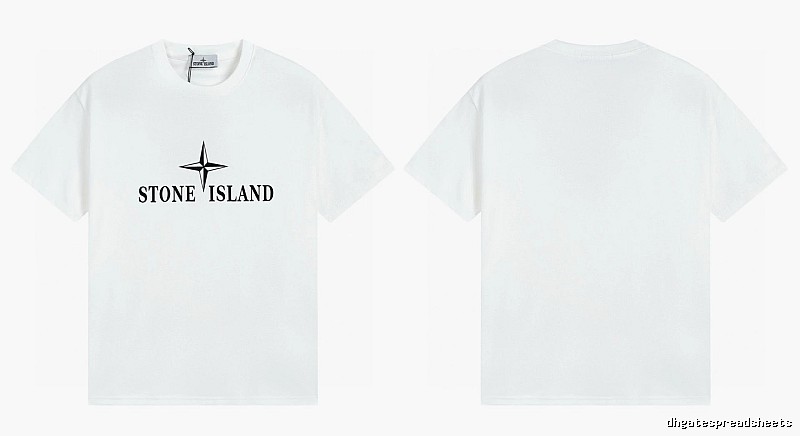 Stone Island Printed Street Style White T-Shirt