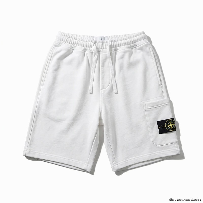 Stone Island workwear-style white shorts