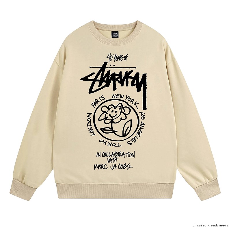 Stussy Beige Style 539 Graphic SweatShirt Travel Pack