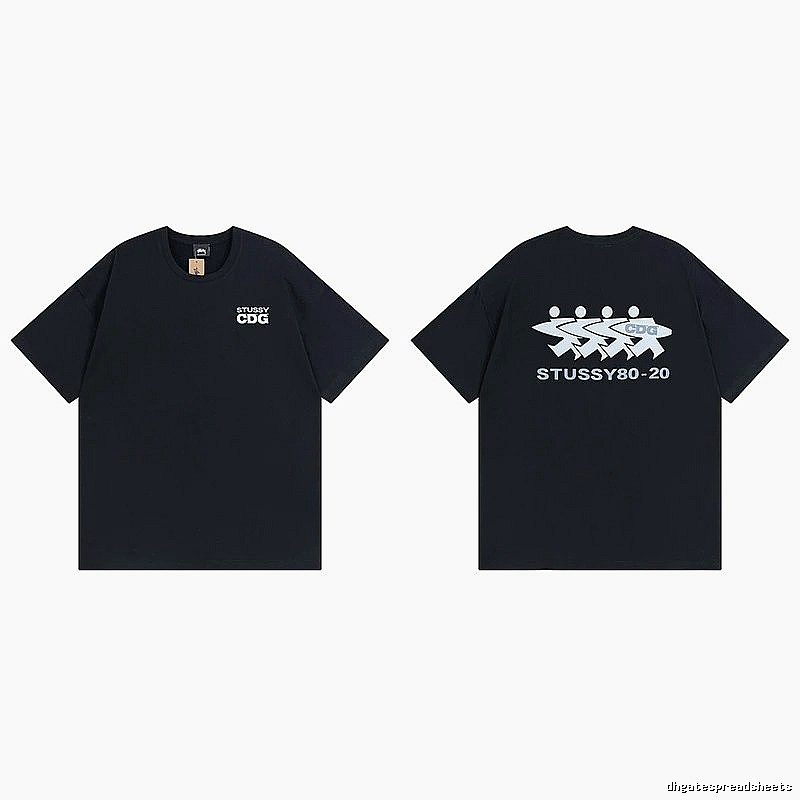 Stussy Black Spider Graphic T-Shirt Modern Fit Logo